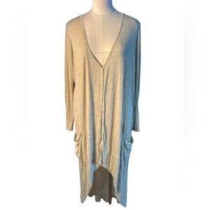 Novecento slouchy high low cardigan duster